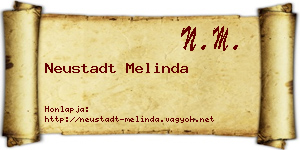 Neustadt Melinda névjegykártya